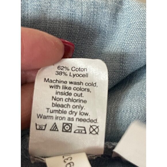 Madewell Denim Azalea Off the Shoulder Midi Dress Size Small - Picture 13 of 13